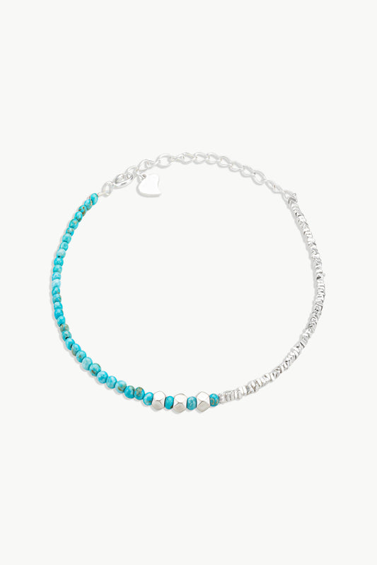 NORI Turquoise 925 Sterling Silver Bracelet - Waterproof