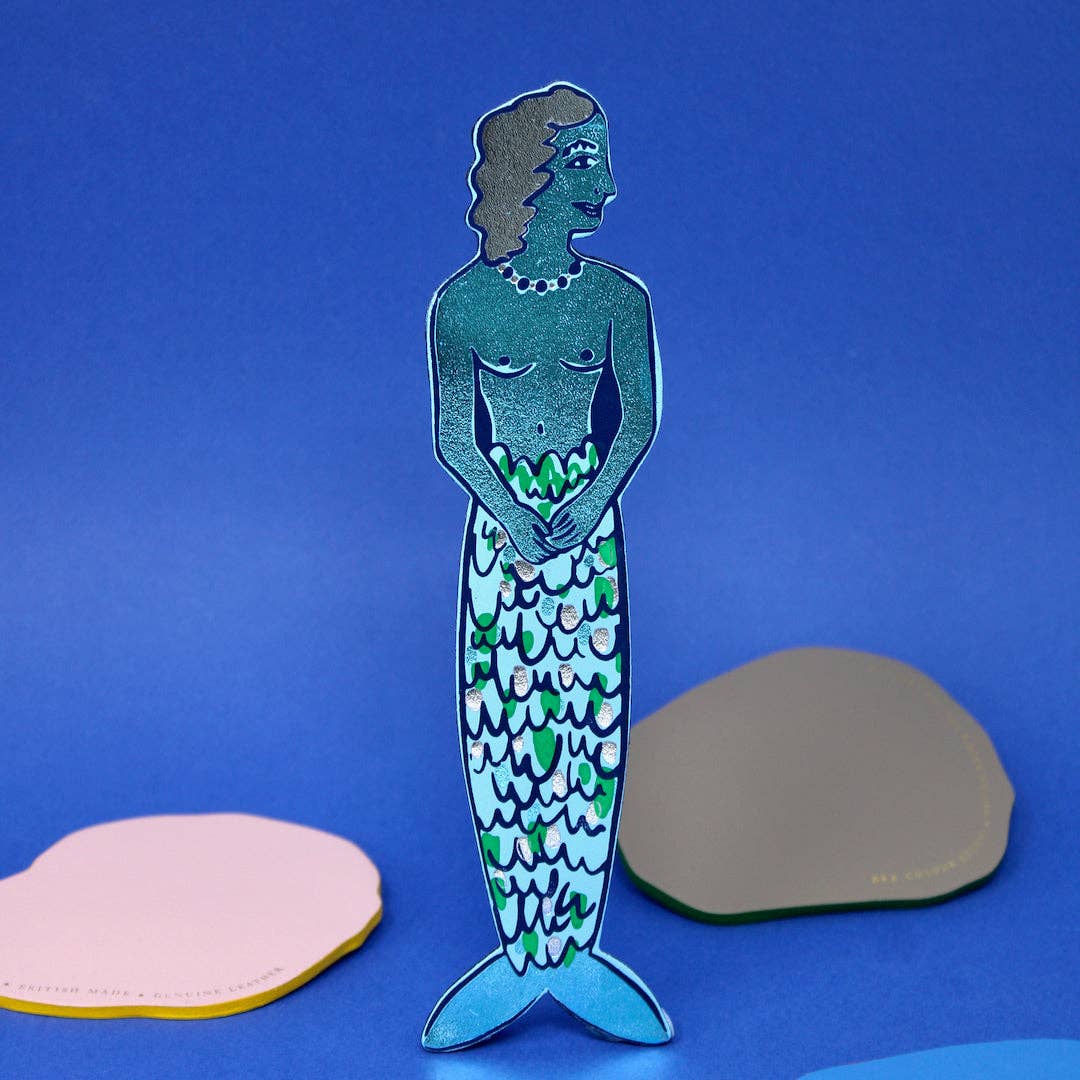 Mer-Woman | Leather Bookmark: Lilac