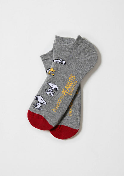 BeSnoopy Grey - 100% Organic Cotton Ankle Socks: Grey / Intl / 36/40