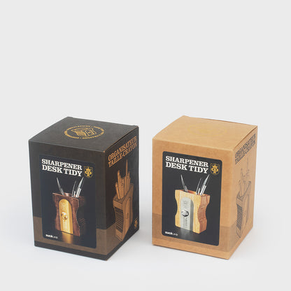 Sharpener Desk Tidy - Dark Wood