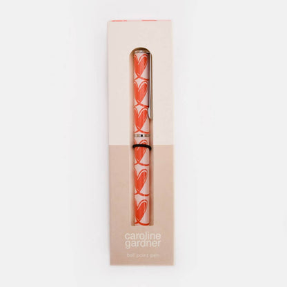 Pink/Orange Linked Hearts Boxed Pen