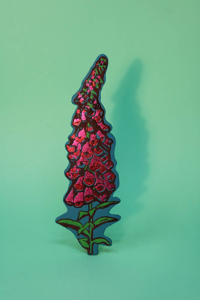 'A Good Weed' Flower Bookmark: Hot Pink