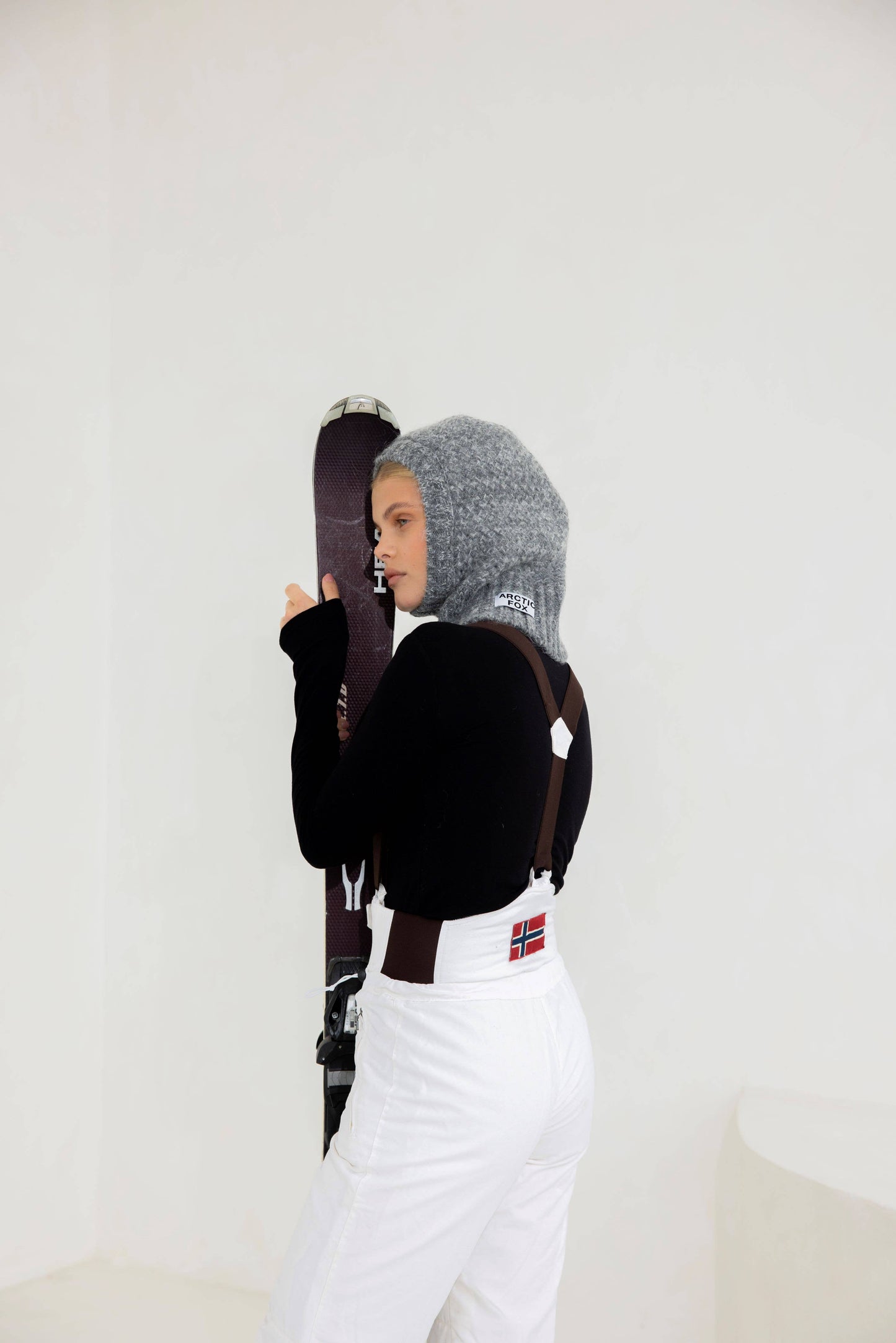 The Alpaca Balaclava Fitted Hood - Alpine Cloud - AW25