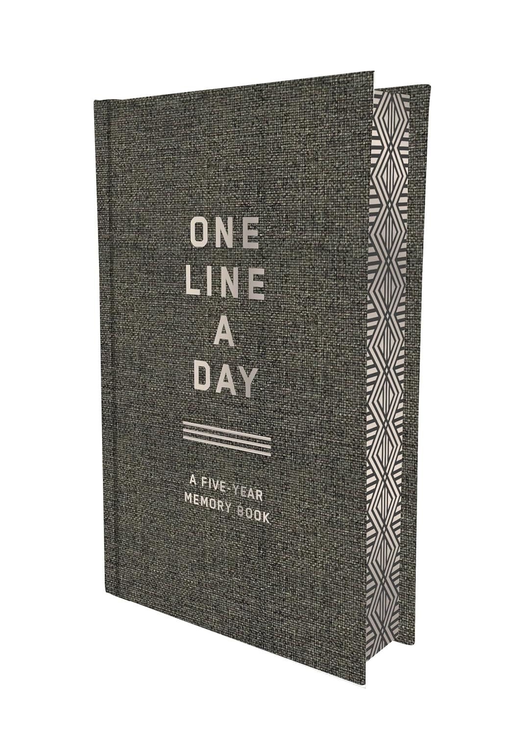 One Line a Day: Five Year Memory Book Charcoal Canvas