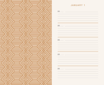 One Line a Day: Five Year Memory Book Charcoal Canvas