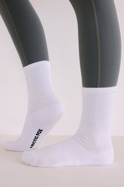 The Everyday Socks - 100% Bamboo - White - AW25