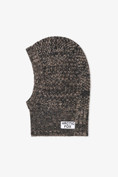 The Alpaca Balaclava Fitted Hood - Frosted Walnut - AW24