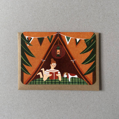 Camping Greetings - Red Tent