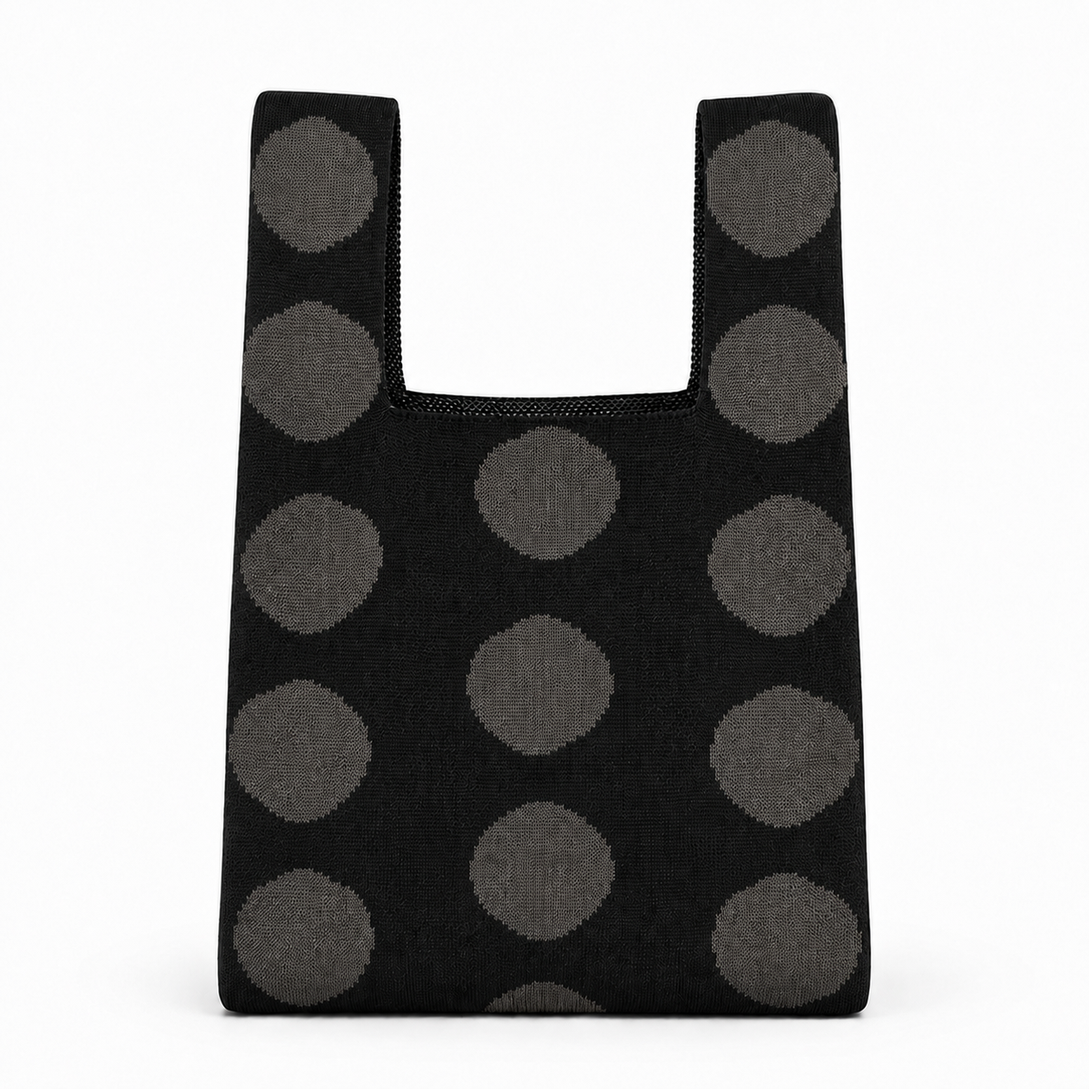 Mod Dot Collection Knitted Bag - Grey - Medium