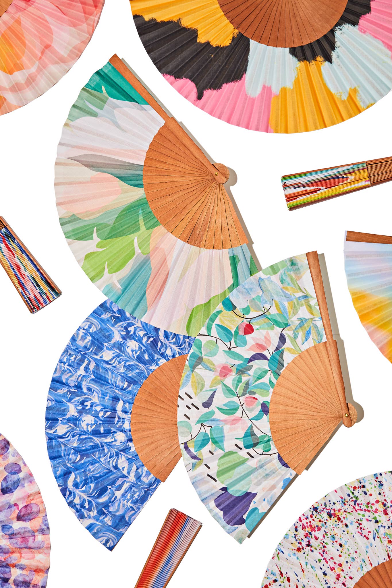 Aurora Skies Handmade Fan