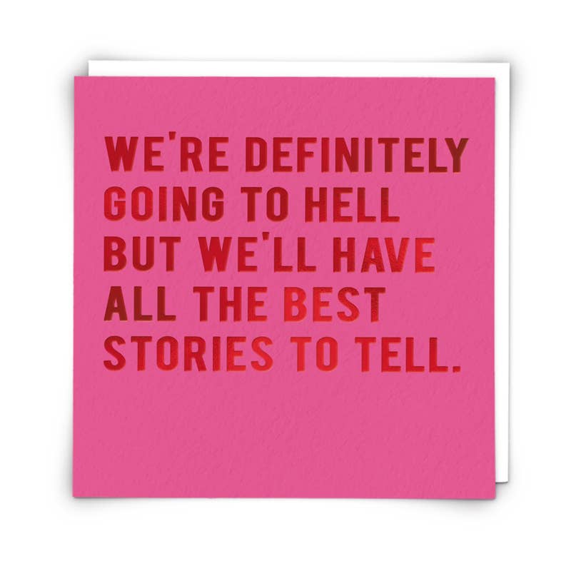 Going To Hell Greetings Card