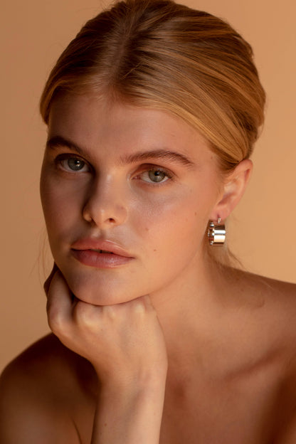Silver Everyday Hoop Earrings - Charlotta