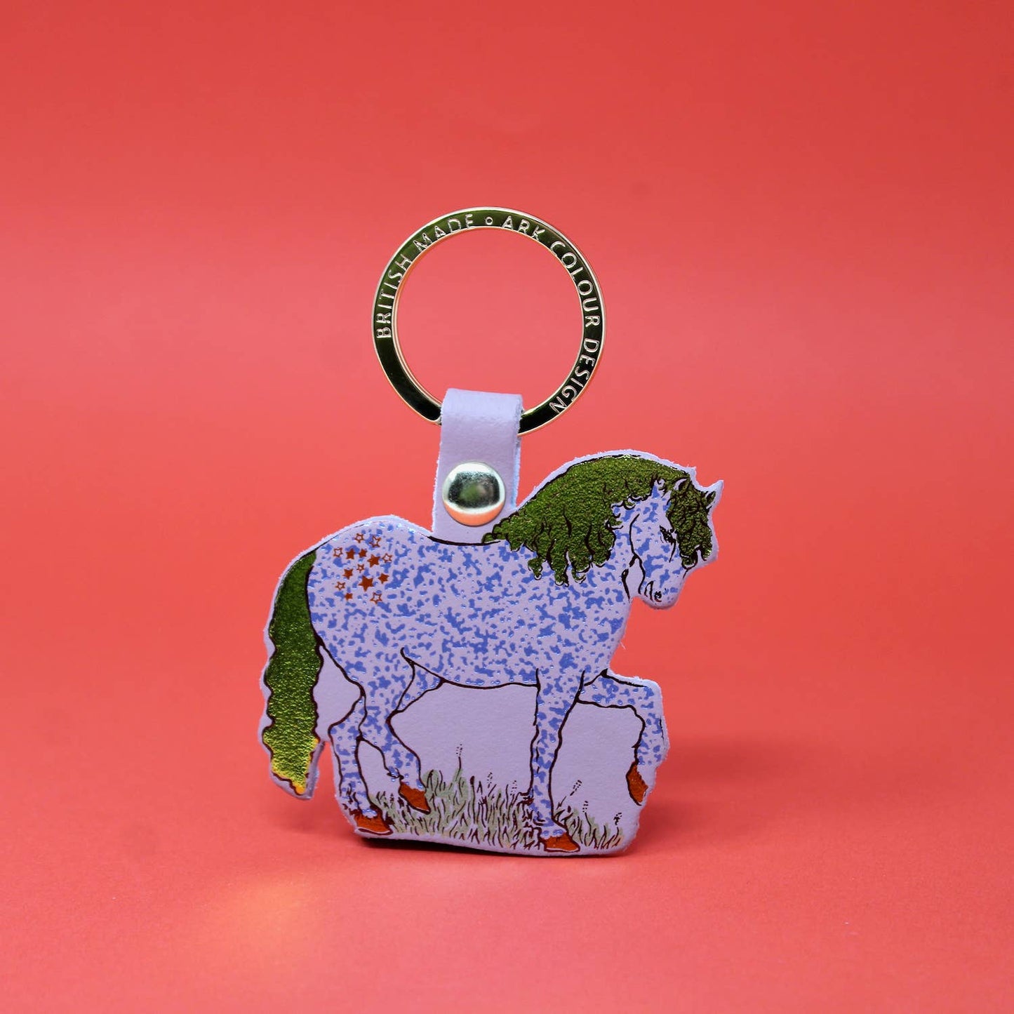 Horse Key Fob: Acid Green