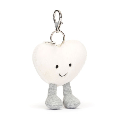 Amuseable cream Heart Bag Charm