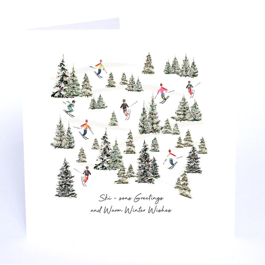 Ski-Sons Greetings and Warm Winter Wishes - Always Believe