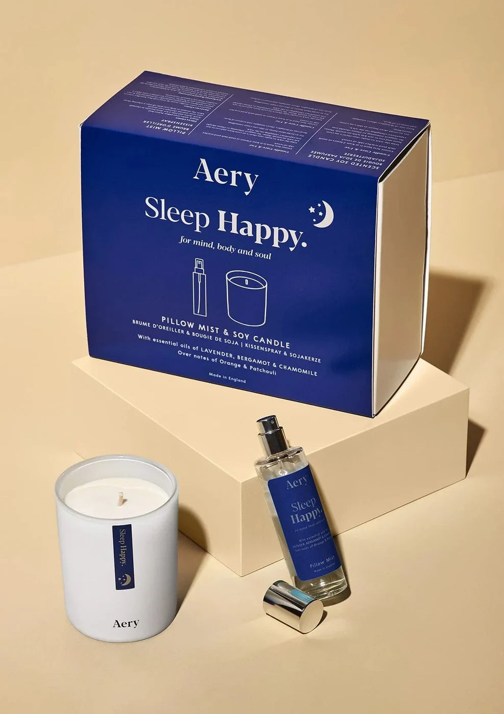 Sleep Happy - Pillow Mist and Soy Candle Gift Set