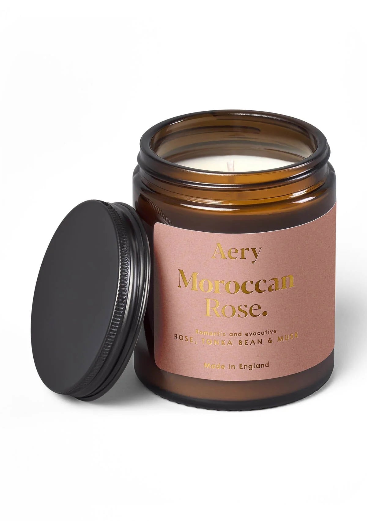 Moroccan Rose Scented Jar Candle - Rose Tonka and Musk 140g