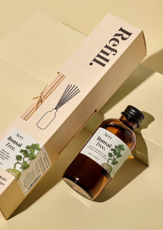Bonsai Reed Diffuser in Amber Bottle 100 ml (inc 2 sets of reeds)