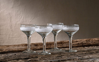 Anara Etched Champagne Glass - Clear - Single Glass