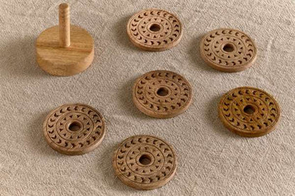 Anali Mango Wood Coasters - Natural - Set of 6