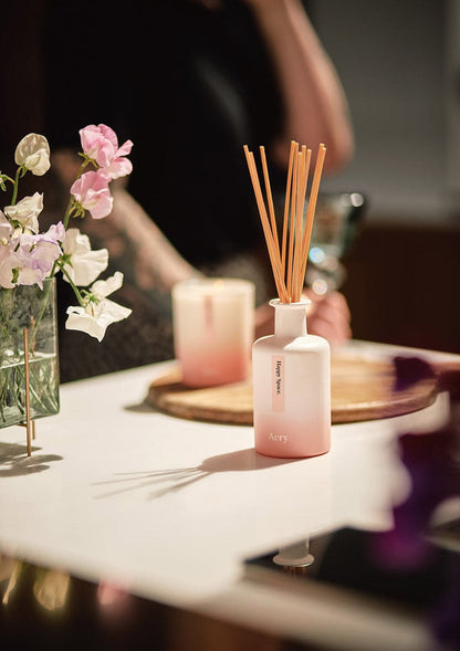 Happy Space Reed Diffuser - Rose Geranium and Amber