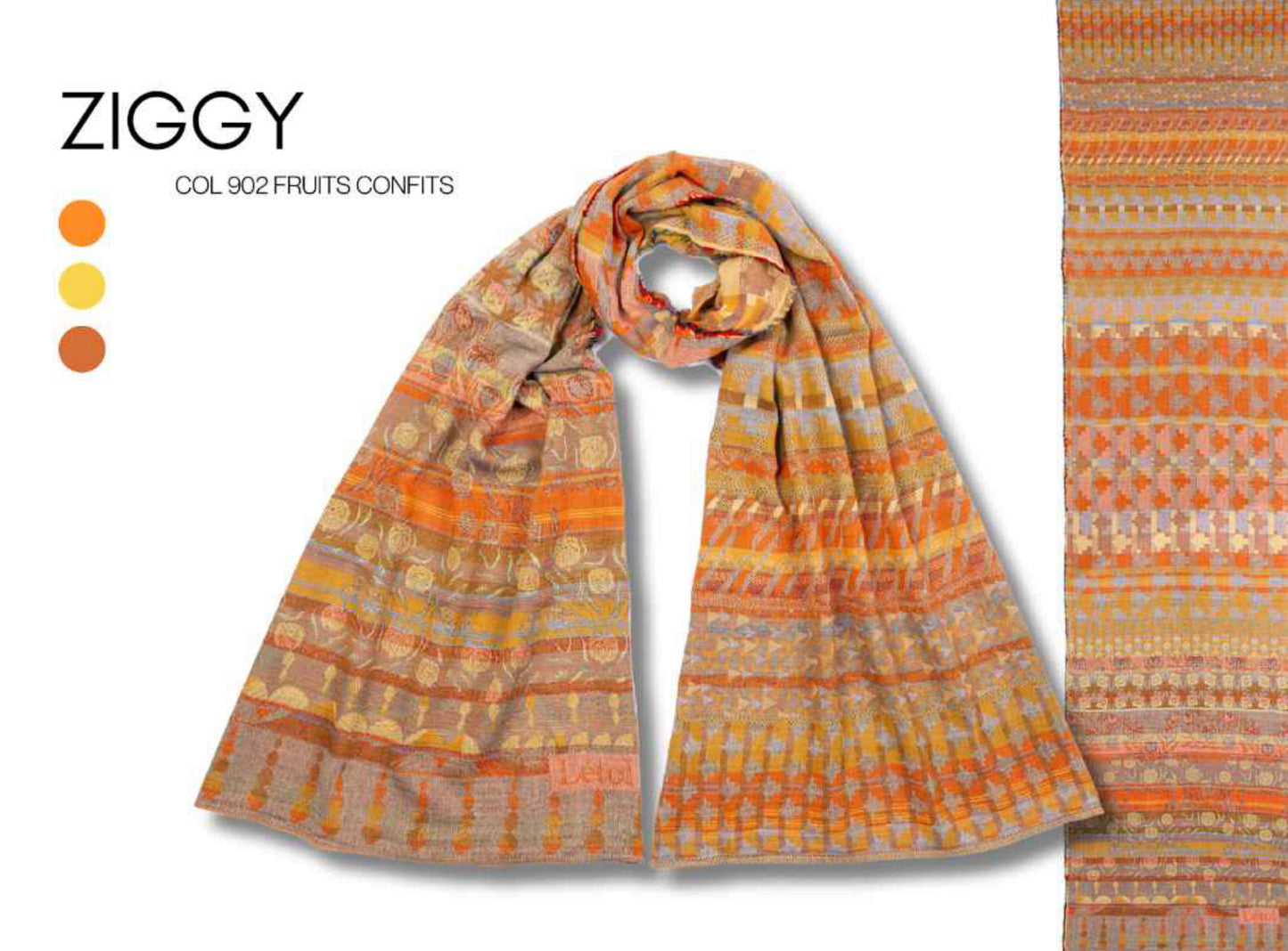 French Jacquard Scarf  - Ziggy Fruits Confits