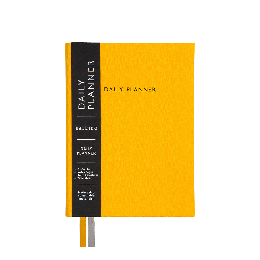 Yellow Fabric Daily Planner: B6