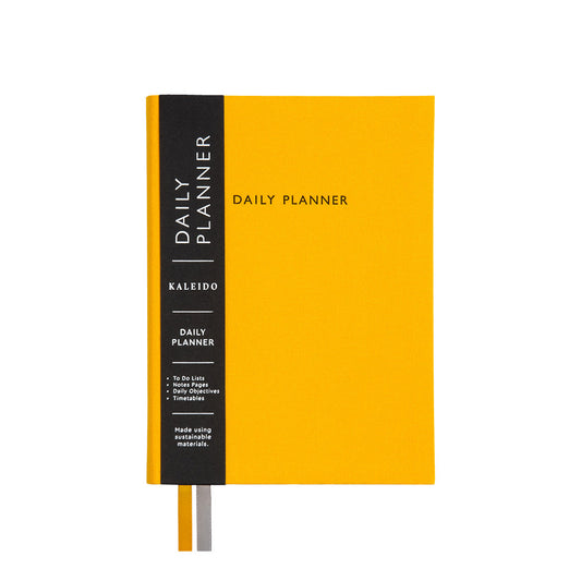 Yellow Fabric Daily Planner: B6