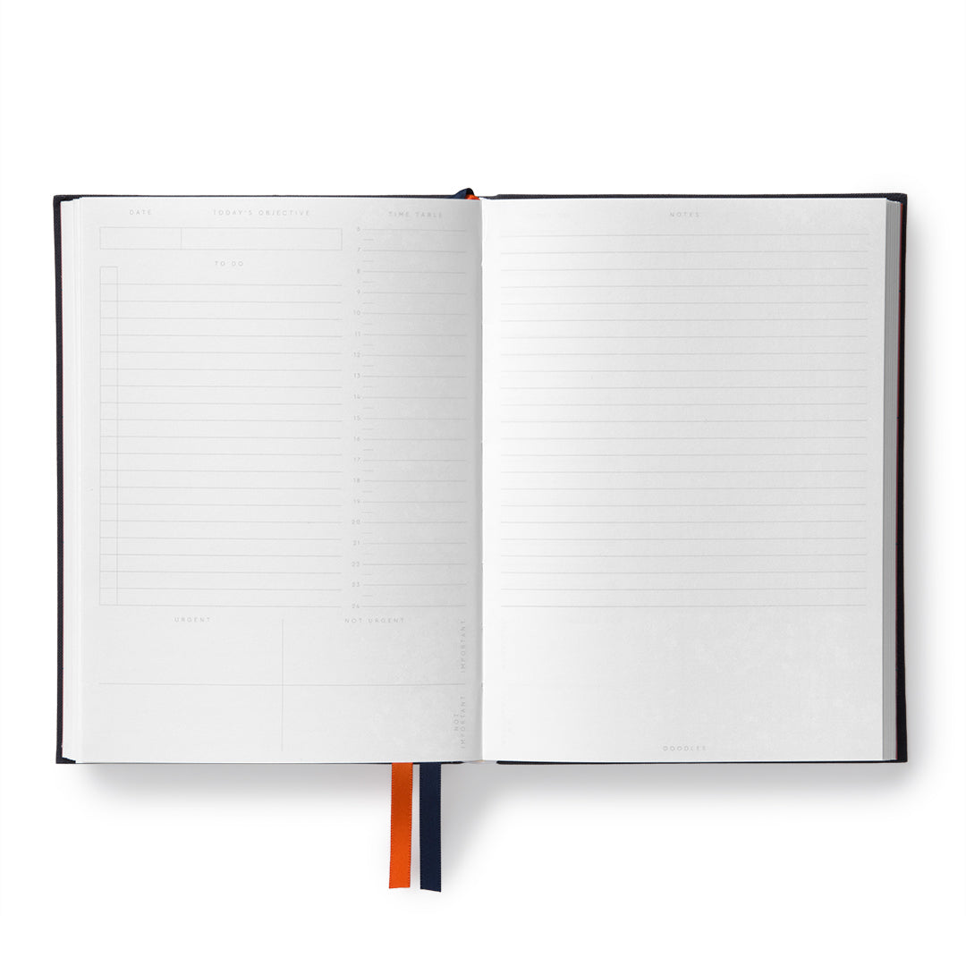 Yellow Fabric Daily Planner: A5