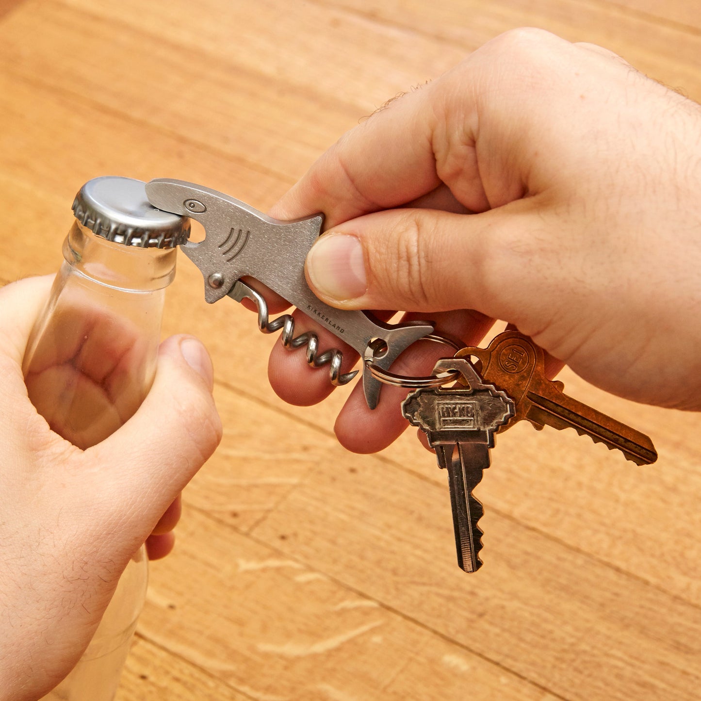 Shark Key Ring Bottle Opener and Corkscrew