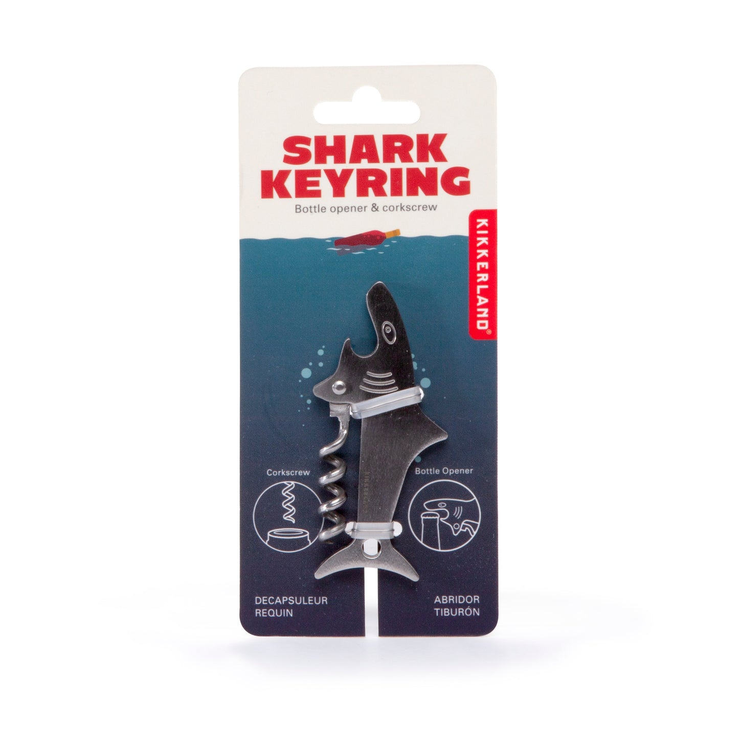 Shark Key Ring Bottle Opener and Corkscrew
