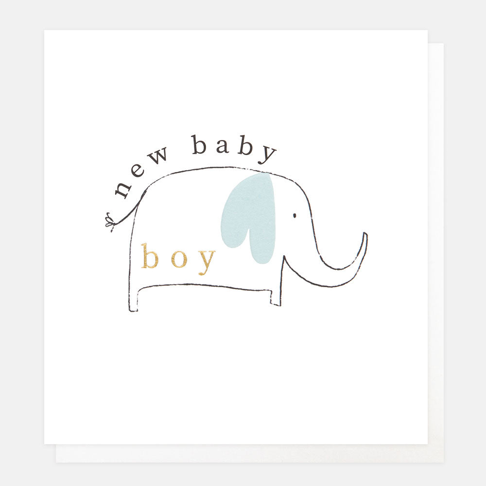 Hello Baby Boy Blue Elephant