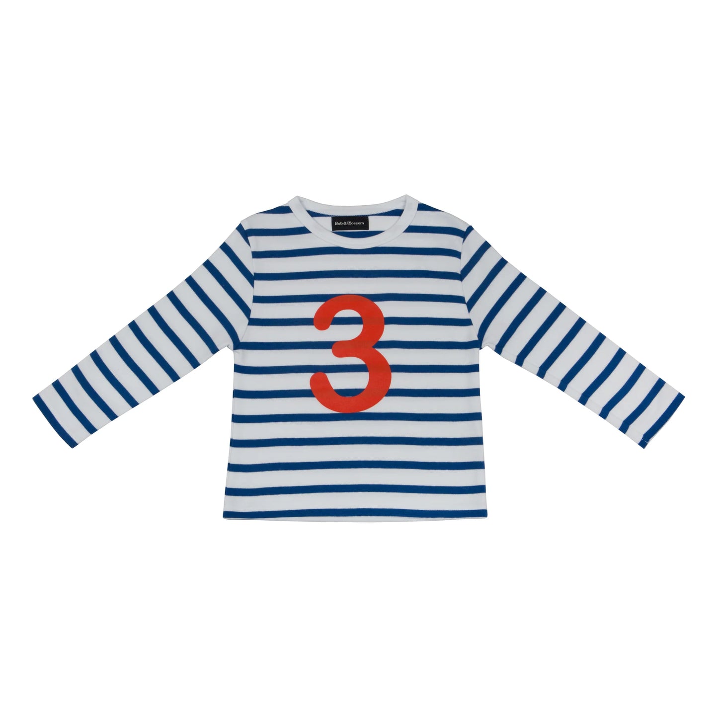 Age 3 French Blue and White Breton Striped T-Shirt