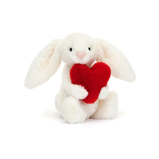 Bashful Red Love Heart Bunny - Small