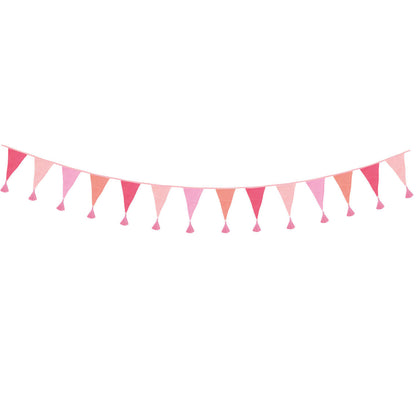 We Heart Birthdays Pink Cotton Bunting