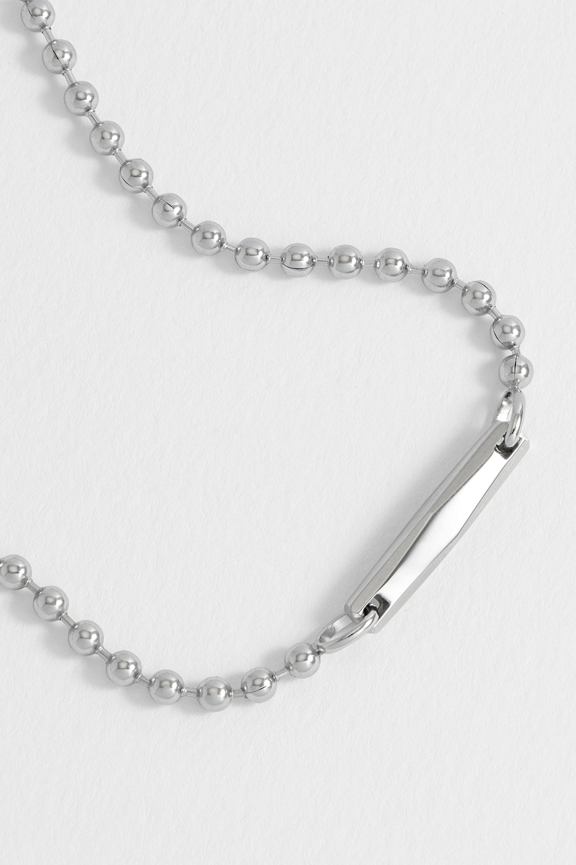 Men's Faceted Tag Ball Chain Bracelet