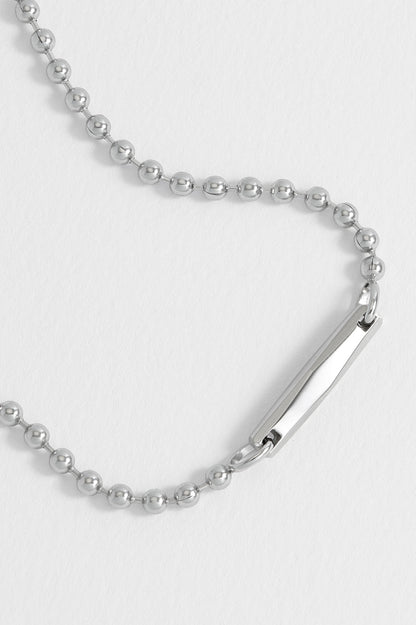 Men's Faceted Tag Ball Chain Bracelet