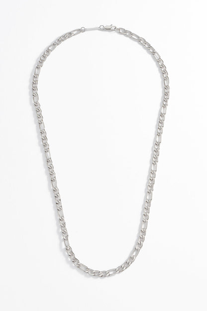 Figaro Chain Necklace - Steel Finish