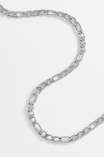 Figaro Chain Necklace - Steel Finish