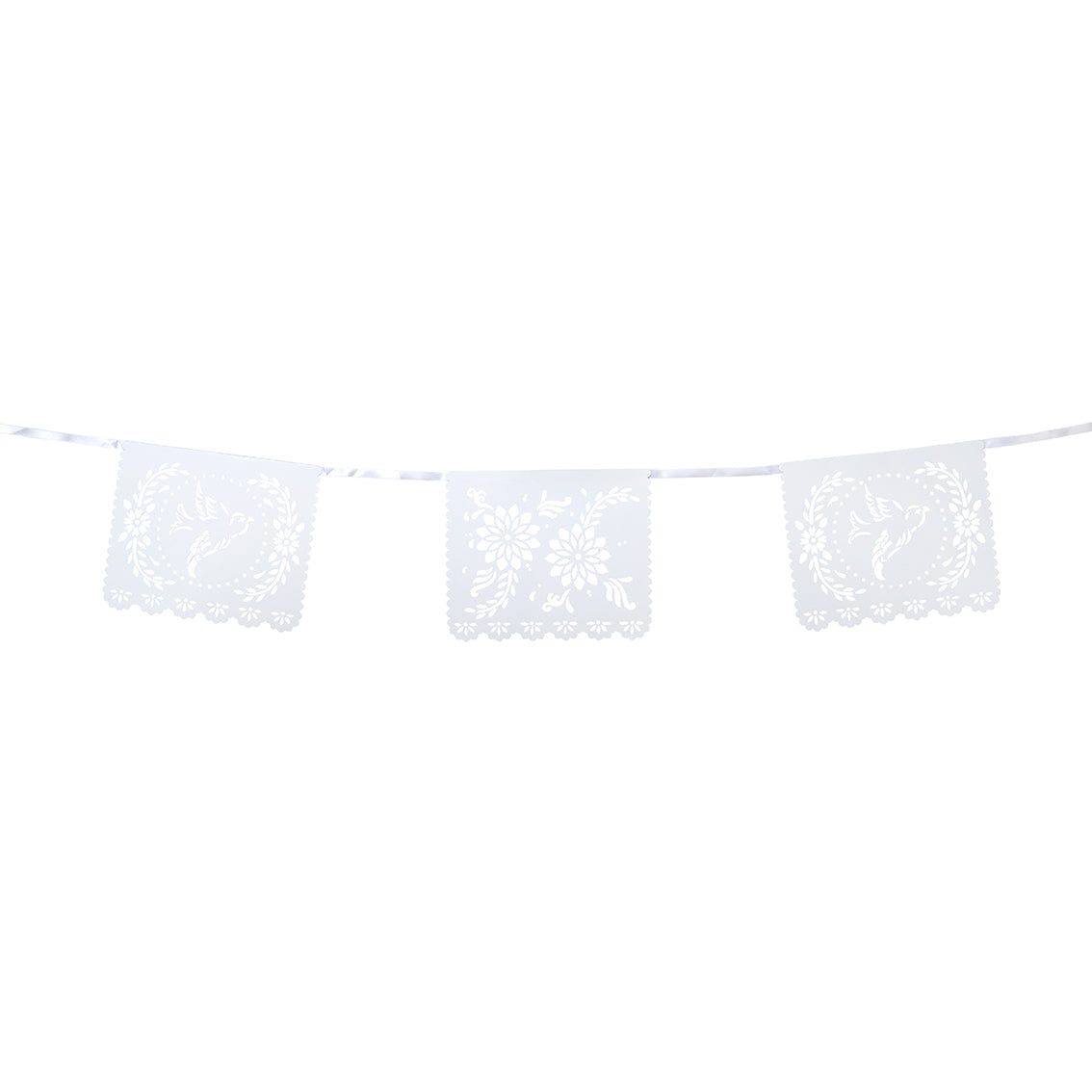 Boho White Paper Bunting