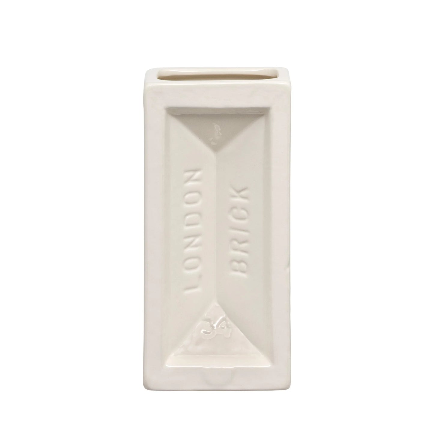 London Brick Vase - White