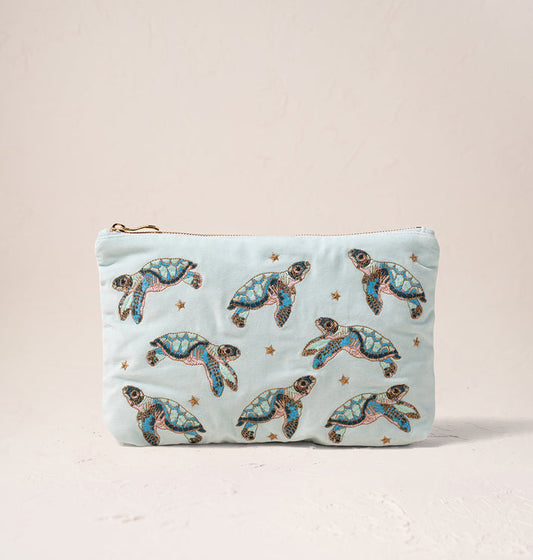 Baby Turtle Conservation Everyday Pouch - Ice Blue