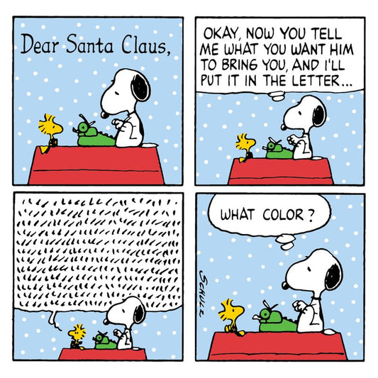 Snoopy Christmas Square Dear Santa