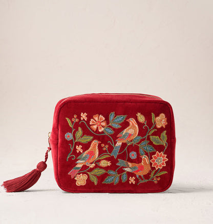 Botanical Birds Wash Bag