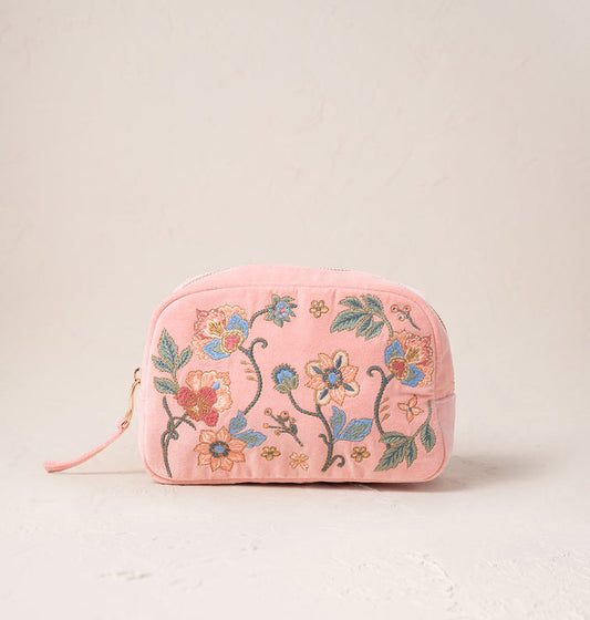 Botanical Garden Makeup Bag - Pale Pink