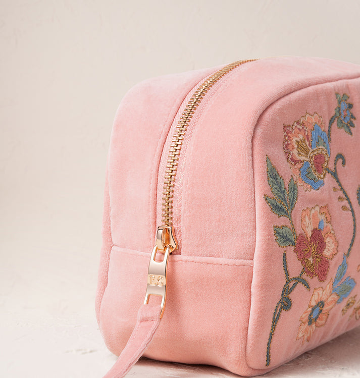 Botanical Garden Makeup Bag - Pale Pink