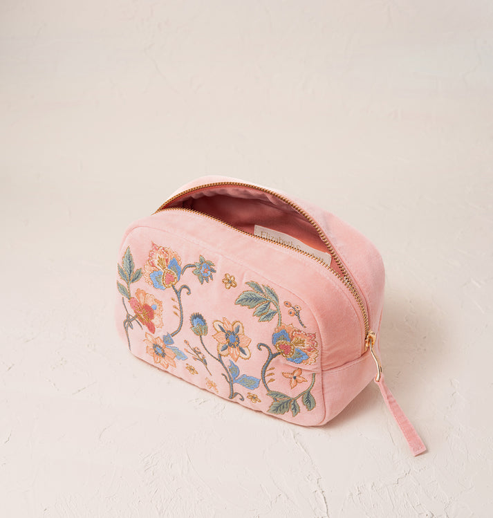 Botanical Garden Makeup Bag - Pale Pink