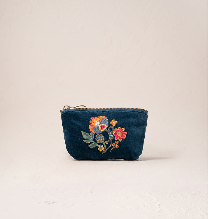 Botanical Garden Coin Purse - Ink Blue