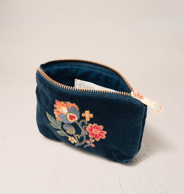 Botanical Garden Coin Purse - Ink Blue