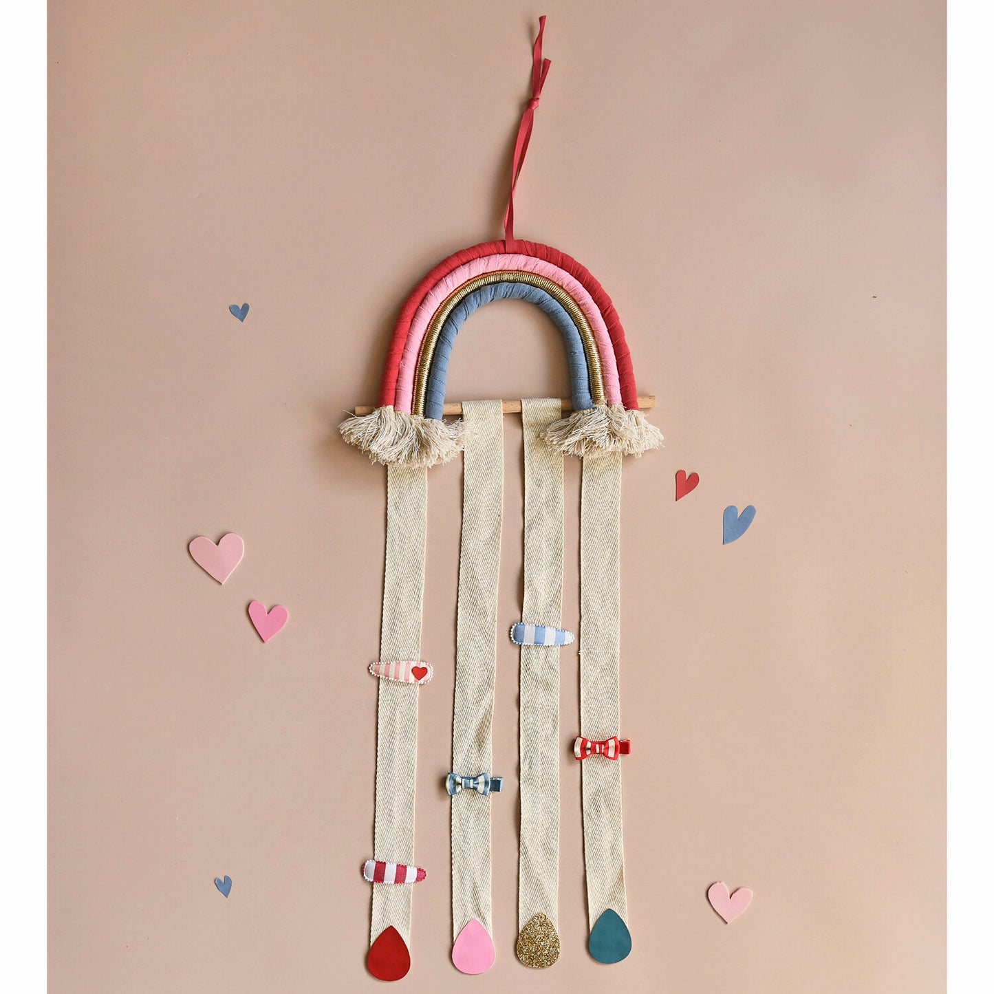 Bright Rainbow Drops Clip Hanger